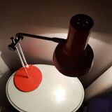 1970s orange metal desk lamp