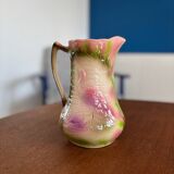 Heron and lily pitcher, St Clément factory, 1920s - vintage water carafe