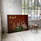 Oil painting "games" XL format 165x133cm