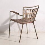 Vintage Red and White Garden Chair (c.1960) #20