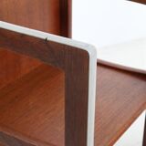 Set of 3 teak convertible children's chairs / stools / side tables, 1960s