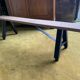 Banc campagne assise bois brut