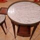 Pair of antique nesting tables in marble and brass – Louis XVI style