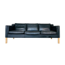 Black leather "stouby" sofa