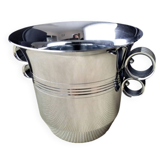 Art Deco Style Stainless Steel Ice Bucket