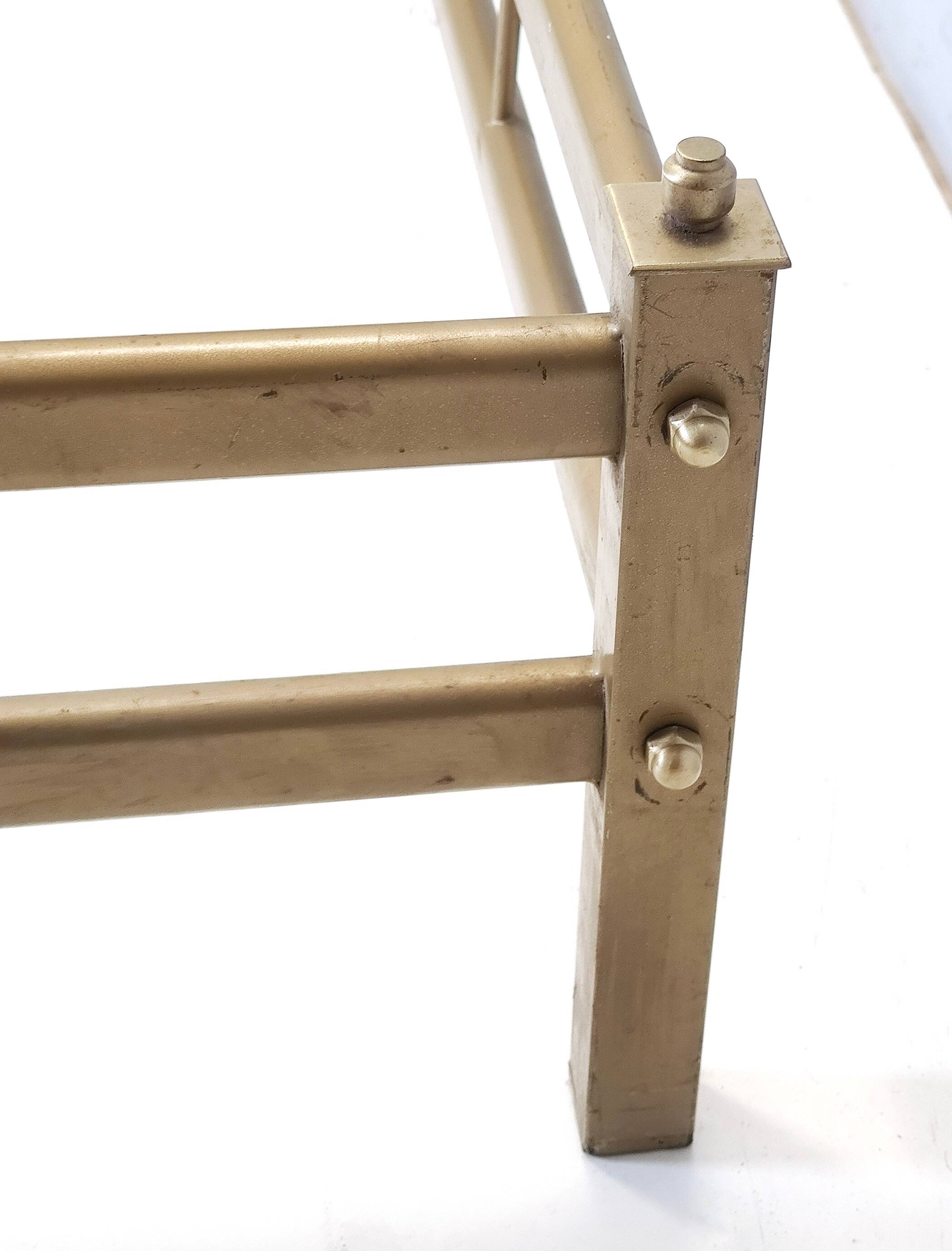 Postmodern Sculptural Brass Single Bed by Luciano Frigerio, Italy