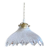 Suspension ancienne lustre abat jour en verre épais LAMP-7298