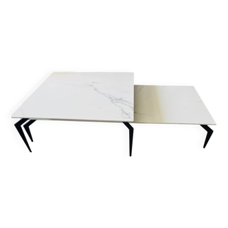 2 tables basses gigognes en céramique