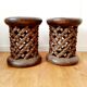 Set of 2 African Bamilike Cameroon stools, year 1950