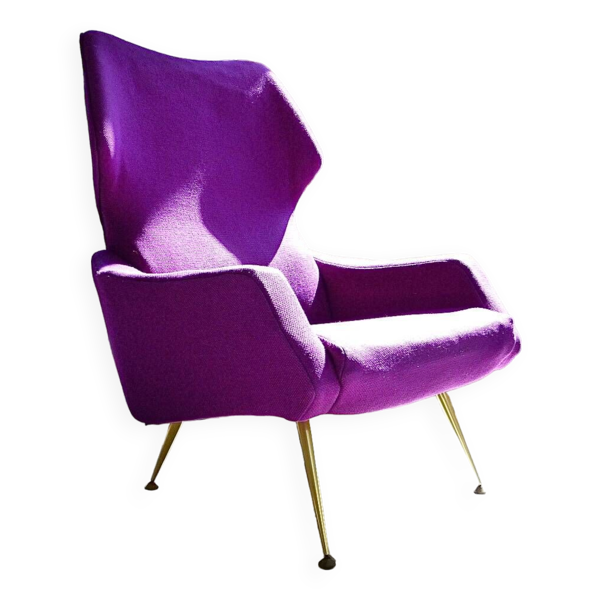Rare fauteuil à oreilles de Rudolf B. Glatzel pour Alfred Kill, Allemagne, années 1950