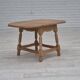 1970s, Danish foldable side table, solid oak wood, original condition.