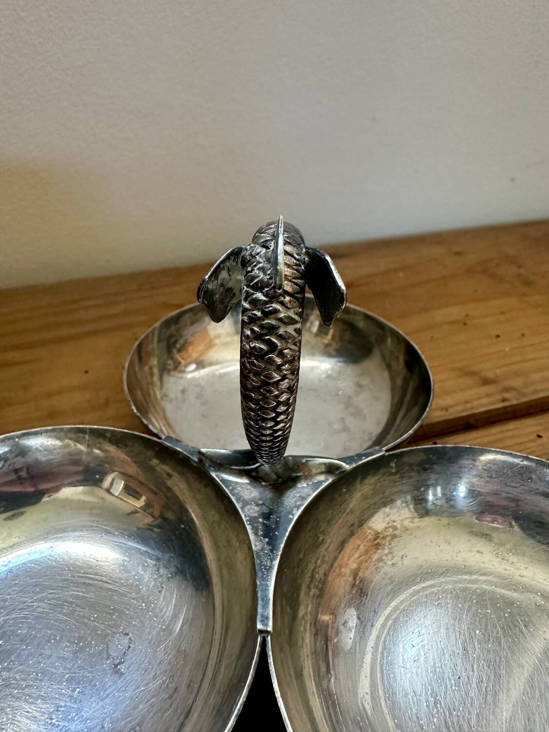 Old metal servant, silver Old metal servant, silver