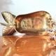 Vintage brass pear pocket empty