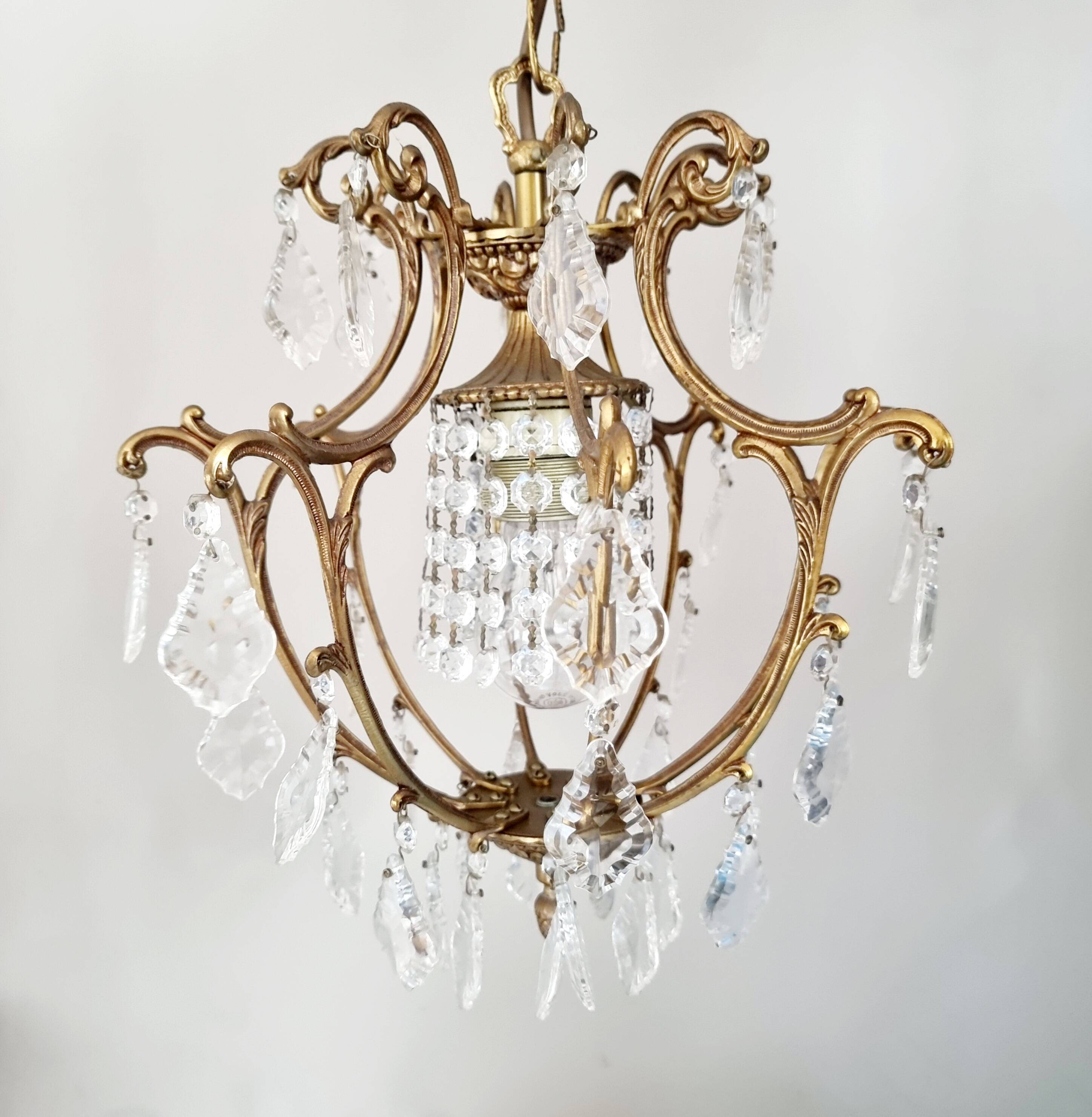 Authentic Peris Andreu chandelier, Valencia, Spain, 1950s, fully