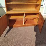Vintage glass bookcase - Wood