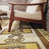 Danish teak Scandinavian sofa armchair set 1960