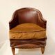 20th Century Art Deco Studded Leather Club Chair