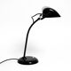 Original 1940s Kaiser Idell industrial metal table lamp model 6581 in black