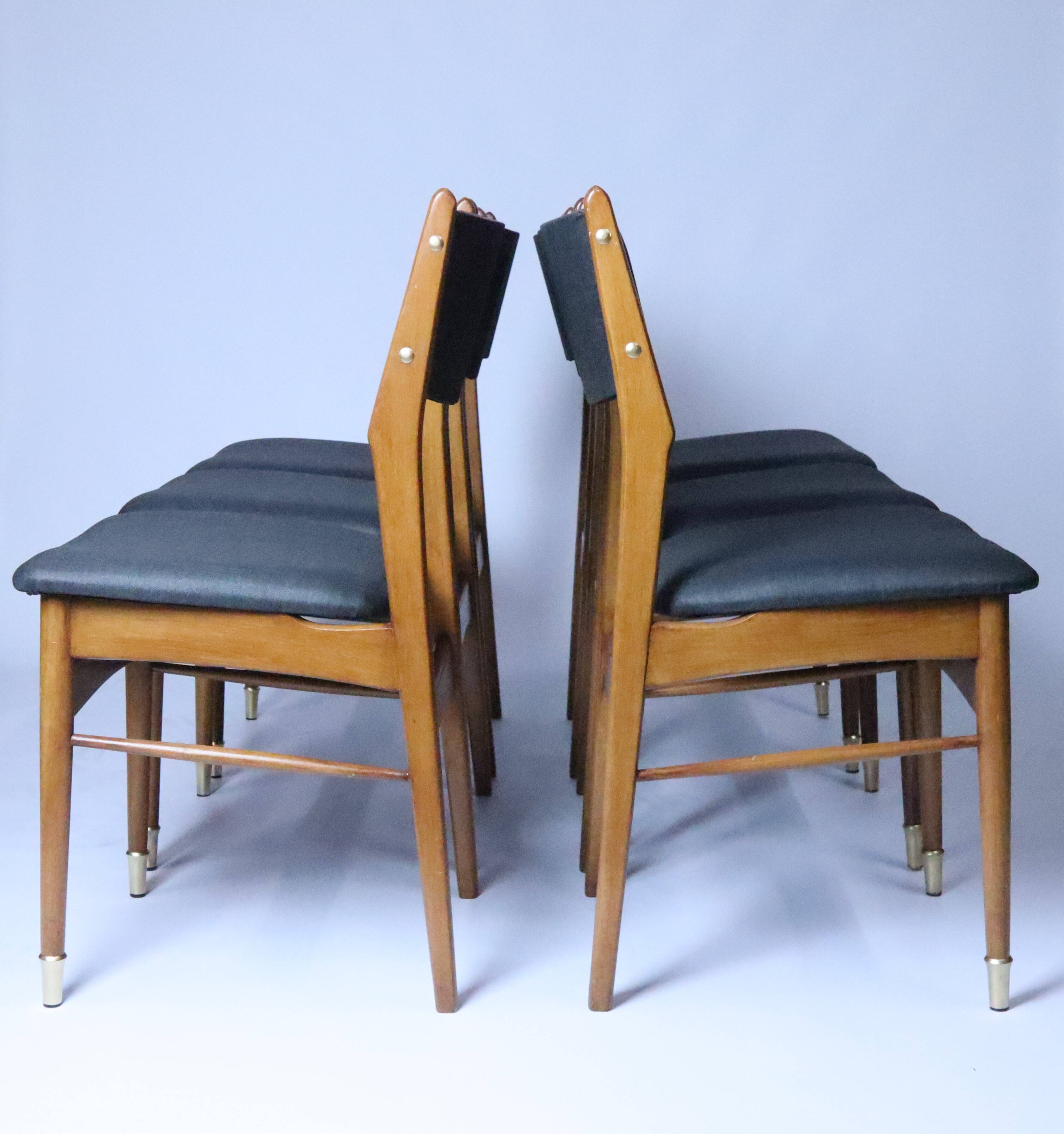 Lot de 6 chaises scandinaves pour salle à manger, tissu gris acier, facile d'entretien