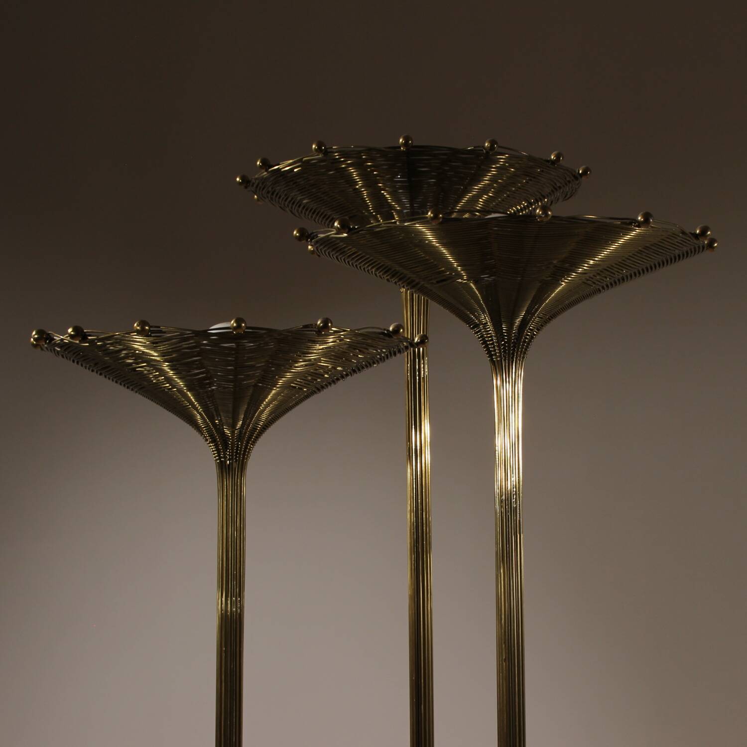 Brass ‚Papyrus‘ Floor Lamp by Nucci Valsecchi | Italy 1970s