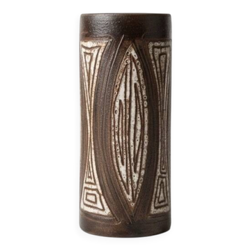 Small soliflore vase in glazed ceramic by Alexandre Kostanda – Vallauris,