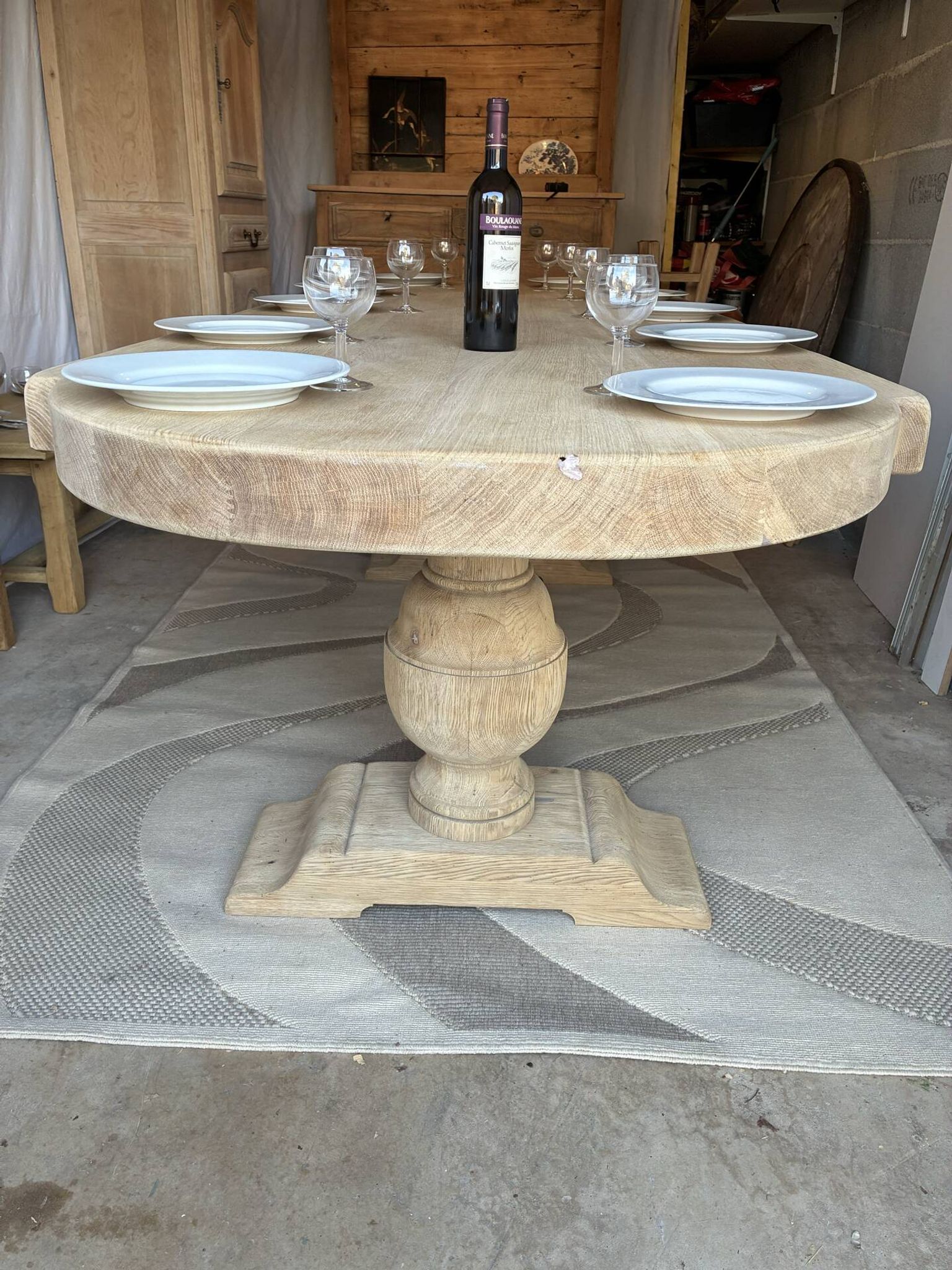 Table de monastère en chêne massif 