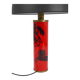 Piero Fornasetti Grande table lamp Bighe red and black mid-century, Italy, 1950s