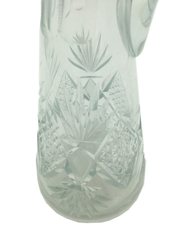 Carafe en cristal taillé val saint lambert, circa 1900