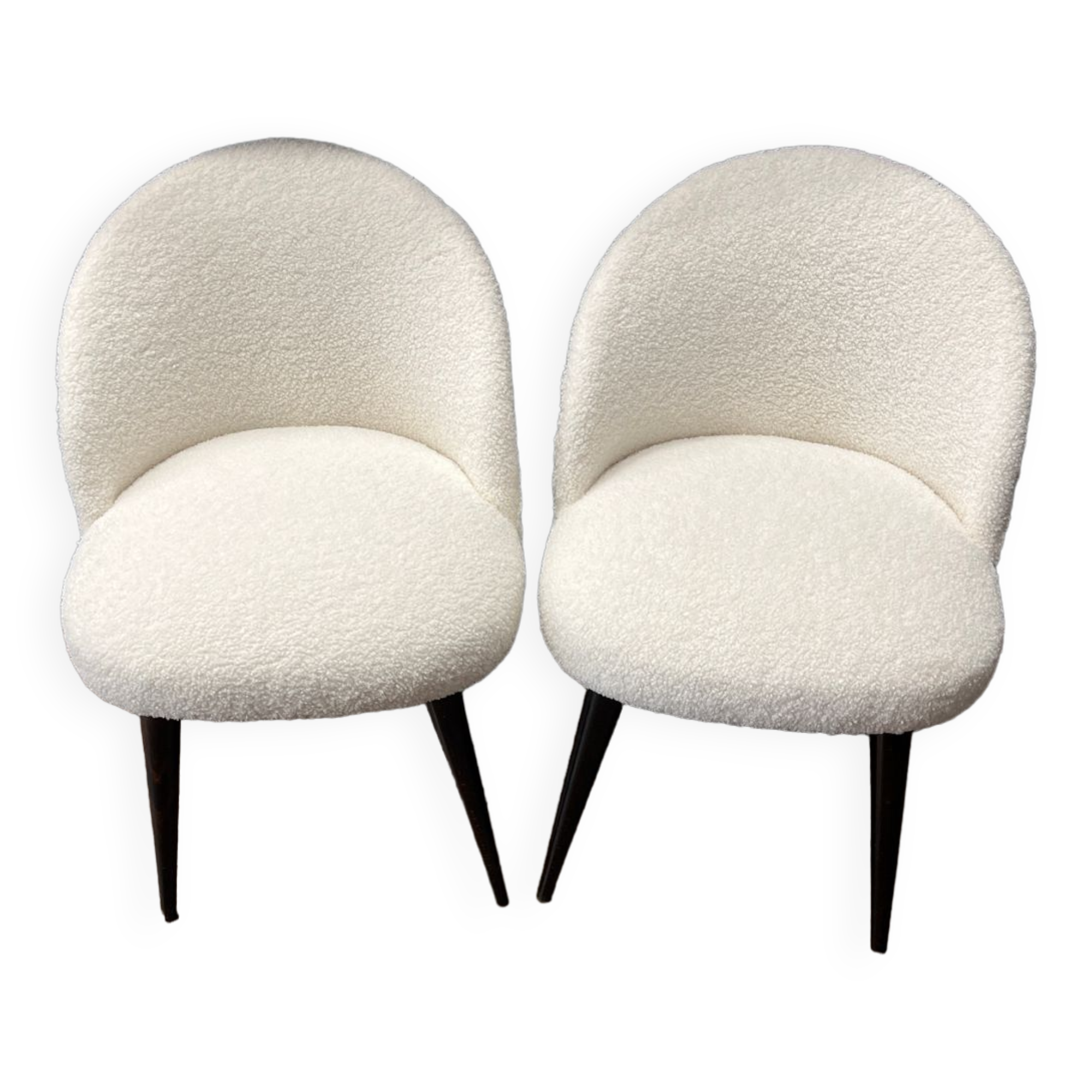Duo vintage moumoute chairs