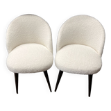 Duo vintage moumoute chairs