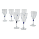 The set of Venise Saphir glasses, French design, 1970s, manufactured by Cri