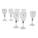 The set of Venise Saphir glasses, French design, 1970s, manufactured by Cri