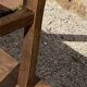 Paire de bancs orme pour table de ferme brutaliste rustique 1950