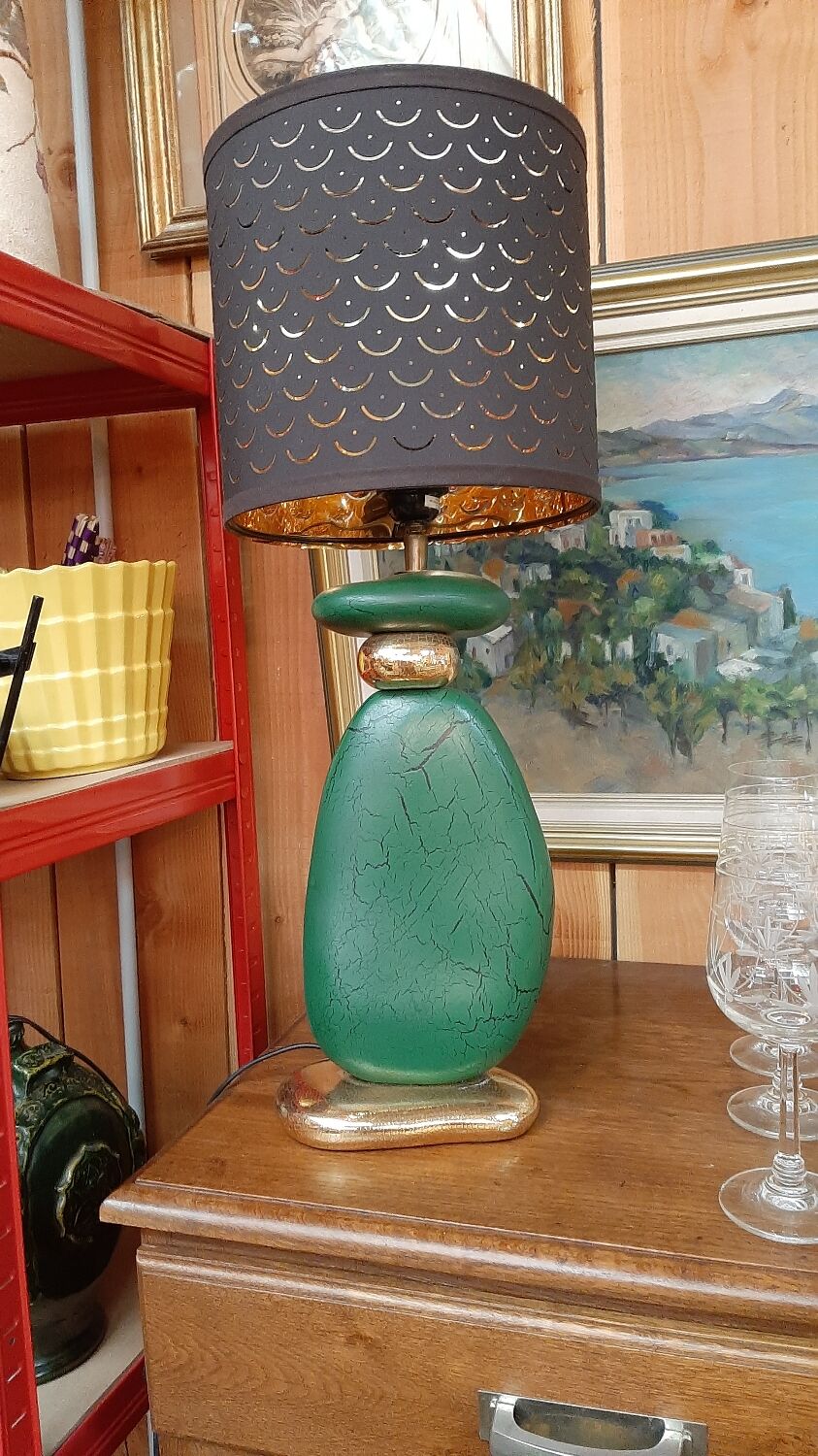 Green and gold lamp françois chatain