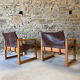 2 leather chairs Diana by Karin Mobring for IKEA, 1970