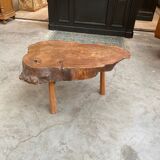 Primitive elm coffee table