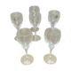 6 crystal wine glasses