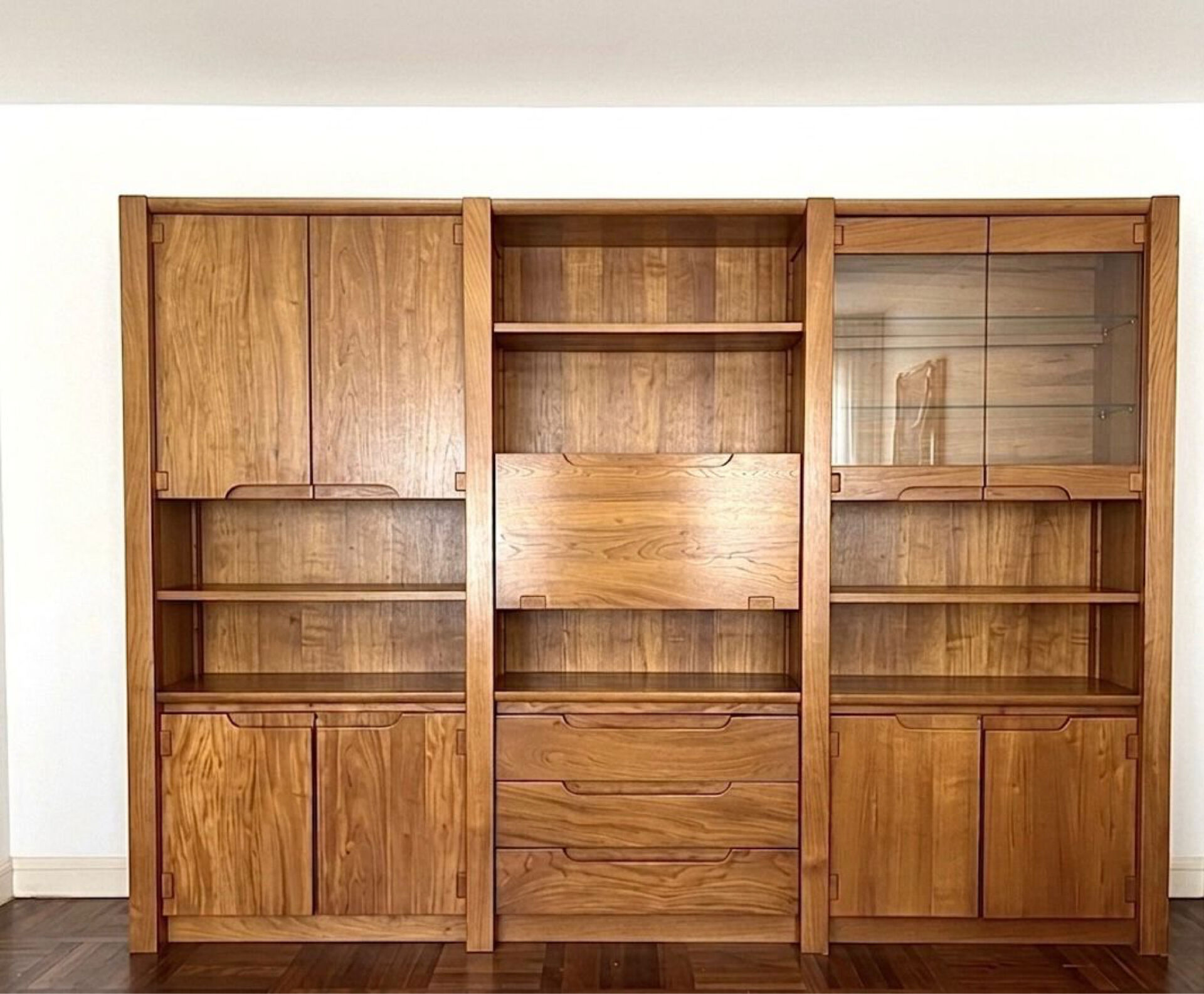 Bibliothèque Roche Bobois en bois massif