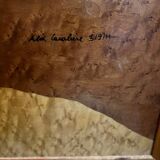 Art Deco headboard in wood and marquetry