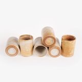 6 Handcrafted stoneware cups. Very good state