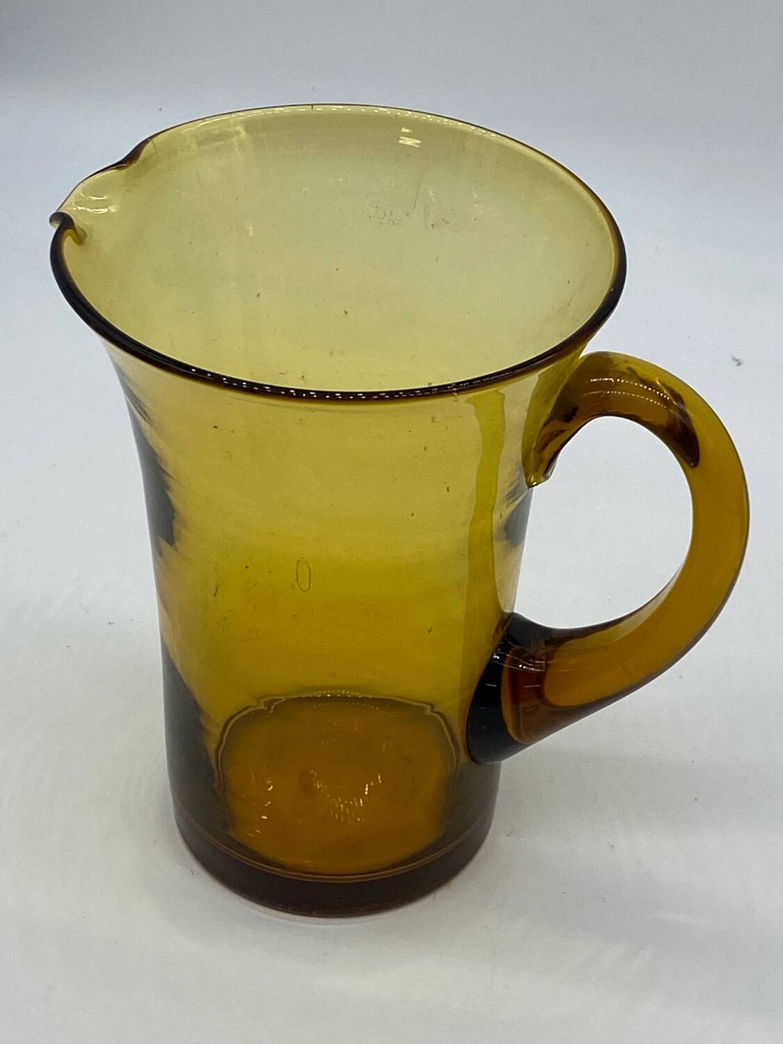 Vintage jug / pitcher / old amber glass / artisanal