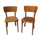 Pair of wooden chairs Thonet vintage bistro 1950