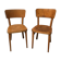 Pair of wooden chairs Thonet vintage bistro 1950