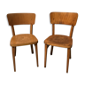 Pair of wooden chairs Thonet vintage bistro 1950