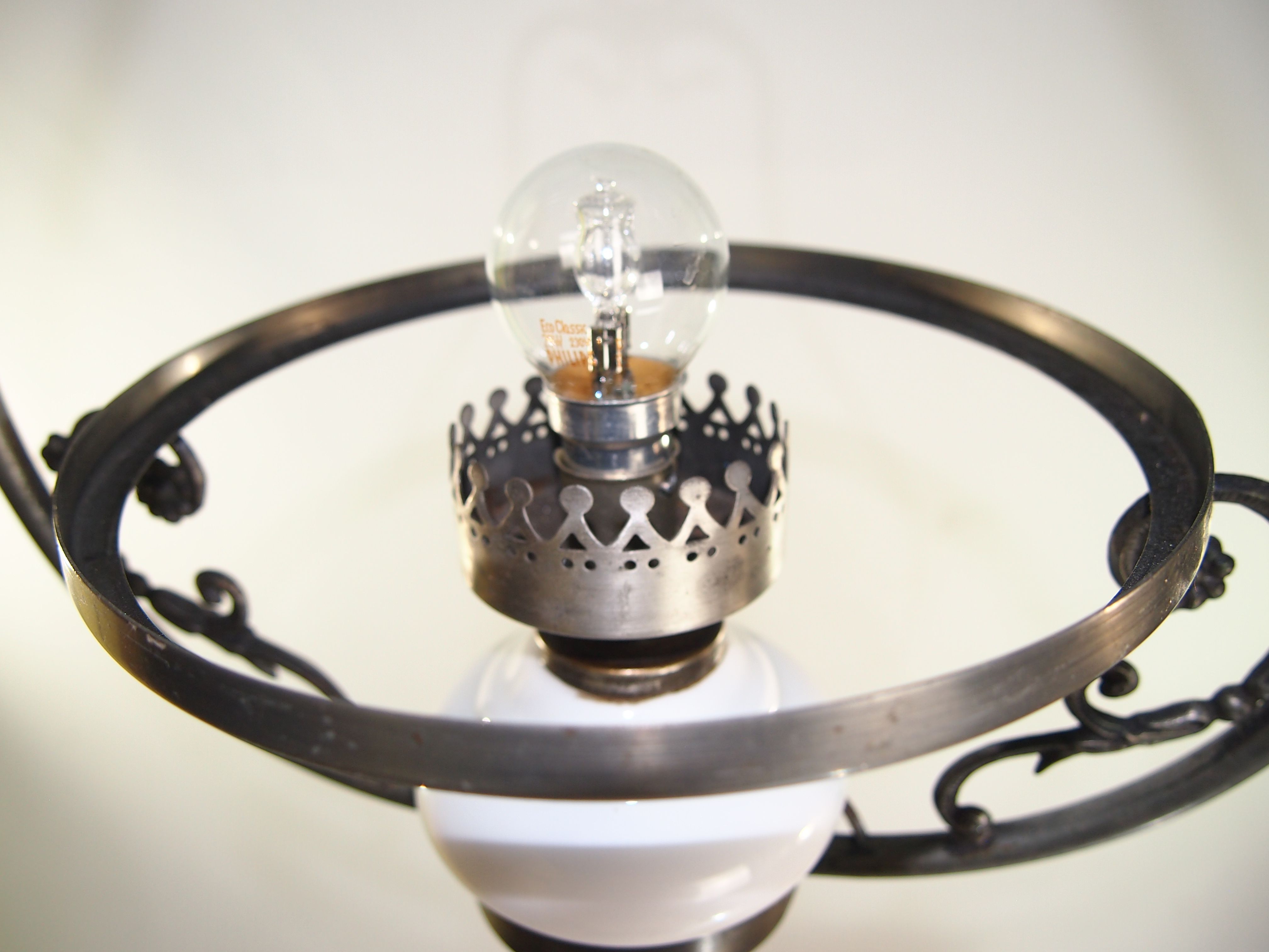 Suspension glass and ceramic /lampshade