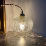 Pendant light with vintage globe