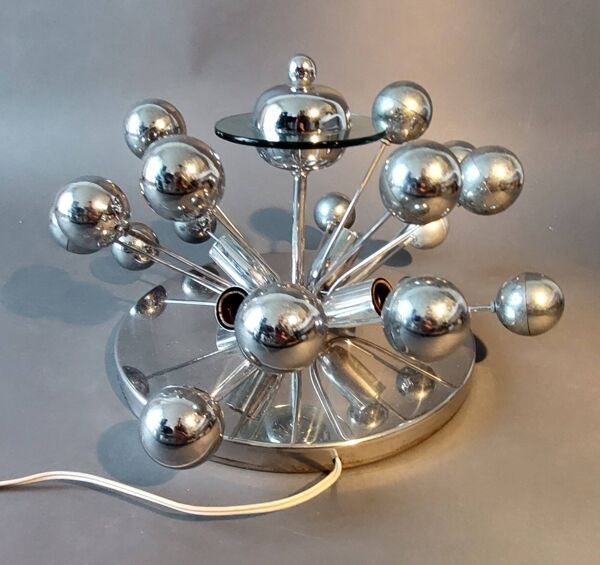 Plafonnier ou applique à 4 lumières Sputnik, Italie 1970.