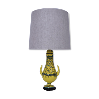 Aldo Londi yellow horns ceramic lamp