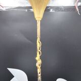 3-light chandelier in brass and plastic, 1960