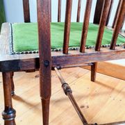 1900s Arts and Crafts style tapered wingback armchair